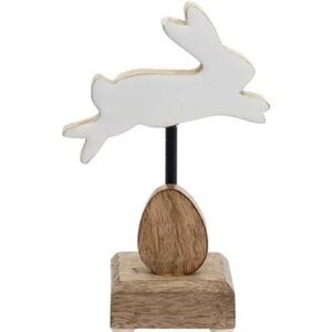 Nwt 7.25 mangle, wood, leaping bunny decor T8
